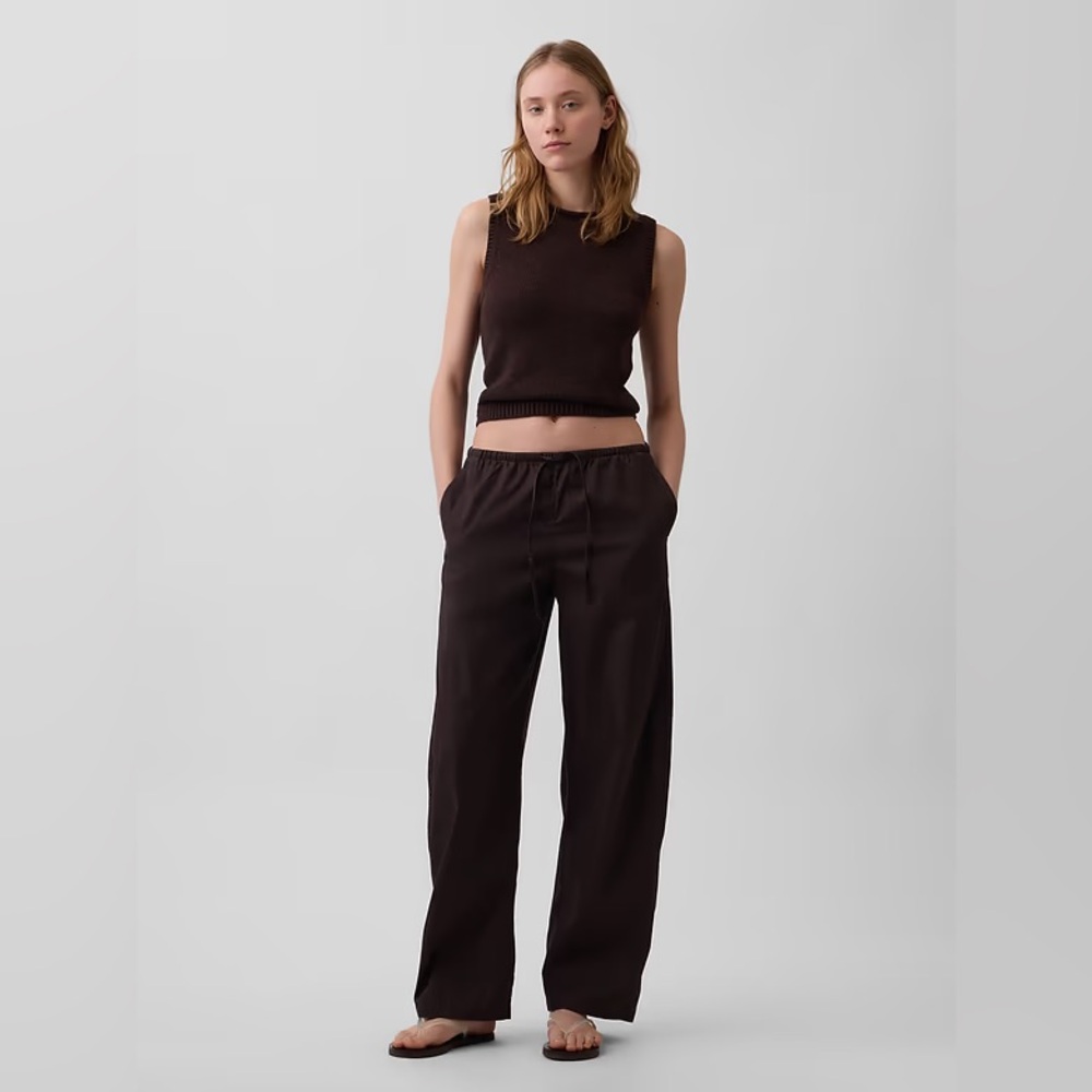 NEW! GAP Terra Brown Poplin Easy Barrel Pants - 🩷 896423 XL TALL